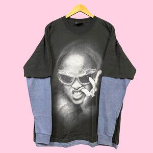 Rihanna 2005 20th Anniversary R20 Oversized Layered LS Tee L